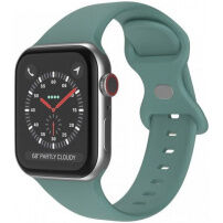 Silikonový řemínek s motýlkovou přezkou pro Apple Watch 42mm / 41mm / 40mm / 38mm - mentolový