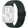 Silikonový řemínek s posuvnou přezkou pro Apple Watch Ultra 49mm / 46mm / 45mm / 44mm / 42mm - tmavě zelený