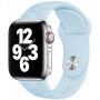Silikonový řemínek se vzorem květin pro Apple Watch Ultra 49mm / 46mm / 45mm / 44mm / 42mm - pastelově modrý