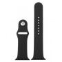 Silikonový řemínek s pouzdrem s tvrzeným sklem pro Apple Watch 38mm - černý
