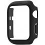Silikonový řemínek s pouzdrem s tvrzeným sklem pro Apple Watch 38mm - černý
