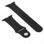 Silikonový řemínek s pouzdrem s tvrzeným sklem pro Apple Watch 42mm - černý