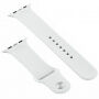 Silikonový řemínek s pouzdrem s tvrzeným sklem pro Apple Watch 41mm / 40mm - bílý