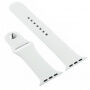 Silikonový řemínek s pouzdrem s tvrzeným sklem pro Apple Watch 41mm / 40mm - bílý
