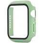 Silikonový řemínek s pouzdrem s tvrzeným sklem pro Apple Watch 41mm / 40mm - pastelově zelený