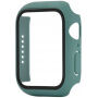Silikonový řemínek s pouzdrem s tvrzeným sklem pro Apple Watch 45mm / 44mm - petrolejový