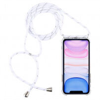Transparentní kryt se šňůrkou pro iPhone 11 - bílý