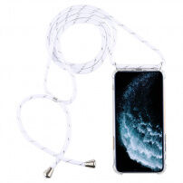 Transparentní kryt se šňůrkou pro iPhone 11 Pro Max - bílý