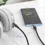 Hoco UPA27 Crystal Clear audio kabel - 3,5 mm jack na USB-C - 1,2 m - černý