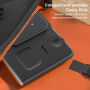 C27 3v1 skládací bezdrátový stojánek s podsvícením pro iPhone / Apple Watch / AirPods - 15W - bílý