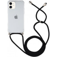 Transparentní kryt se šňůrkou pro iPhone 11 - černý