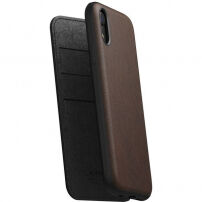 Nomad Folio Leather case pouzdro pro Apple iPhone XR - hnědé