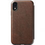 Nomad Folio Leather case pouzdro pro Apple iPhone XR - hnědé