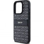 DKNY Repeat Pattern Tonal Stripe kryt pro iPhone 14 Pro Max - černý