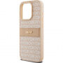 DKNY Repeat Pattern Tonal Stripe kryt pro iPhone 15 Pro - růžový