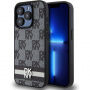 DKNY Checkered Pattern and Stripe kryt pro iPhone 14 Pro Max - šedý