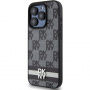 DKNY Checkered Pattern and Stripe kryt pro iPhone 14 Pro Max - šedý