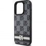 DKNY Checkered Pattern and Stripe kryt pro iPhone 14 Pro Max - šedý