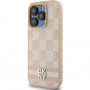 DKNY Checkered Pattern and Stripe kryt pro iPhone 15 Pro - růžový