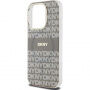 DKNY Repeat Pattern Tonal Stripe kryt s MagSafe pro iPhone 15 Pro - béžový