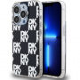 DKNY Checkered Pattern kryt pro iPhone 15 Pro - černý