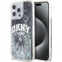 DKNY Liquid Glitter Arch Logo kryt pro iPhone 14 Pro Max - černý
