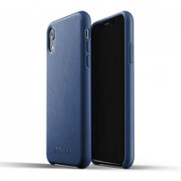 Mujjo Full Leather pouzdro pro iPhone XR - modré