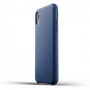 Mujjo Full Leather pouzdro pro iPhone XR - modré