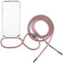 FIXED Pure Neck transparentní kryt se šňůrkou pro iPhone 11 - růžový