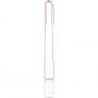 FIXED Pure Neck transparentní kryt se šňůrkou pro iPhone 14 - růžový