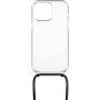 FIXED Pure Neck transparentní kryt se šňůrkou pro iPhone 14 Pro - černý