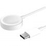Tactical magnetický nabíjecí kabel - USB-C na magnetický puk pro Apple Watch - 1 m - bílý