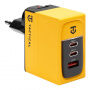 Tactical Nett Warrior GaN nabíjecí adaptér s porty 2x USB-C / USB-A - 100W - žlutý