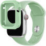 Silikonový řemínek se silikonovým pouzdrem pro Apple Watch 45mm / 44mm - zelený