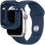 Silikonový řemínek se silikonovým pouzdrem pro Apple Watch 41mm / 40mm - tmavě modrý