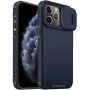 Matný kryt s posuvnou krytkou kamery pro iPhone 11 Pro - tmavě modrý