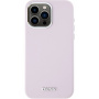 DKNY Silver Metal Logo silikonový kryt s MagSafe pro iPhone 15 Pro Max - růžový