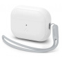 Spigen Silicone Fit silikonový obal s poutkem pro AirPods Pro 2 - bílý