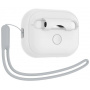 Spigen Silicone Fit silikonový obal s poutkem pro AirPods Pro 2 - bílý