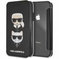 Karl Lagerfeld Karl and Choupette Book pouzdro pro iPhone XR - černé