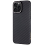 Tactical Aramid kryt se vzorem karbonových vláken a MagSafe pro iPhone 15 Pro Max - tmavě šedý