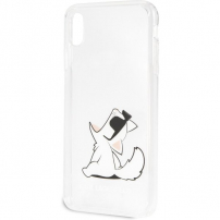 Karl Lagerfeld Fun Choupette No Rope Hard Case kryt pro iPhone XS Max - čirý