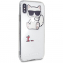 Karl Lagerfeld Fun Eaten No Rope Hard Case kryt pro iPhone XS Max - čirý