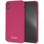 Guess Silicone Gold Logo case kryt pro iPhone XS Max - růžový
