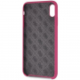 Guess Silicone Gold Logo case kryt pro iPhone XS Max - růžový