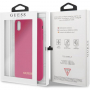 Guess Silicone Gold Logo case kryt pro iPhone XS Max - růžový