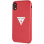 Guess PU Leather Case Triangle kryt pro iPhone XR - červený