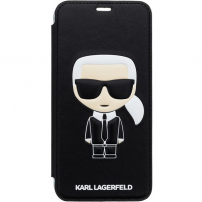 Karl Lagerfeld Ikonik Book pouzdro pro iPhone XS Max - černé