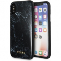 Guess Marble TPU pouzdro pro iPhone X / XS - černé