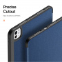 DUX DUCIS Domo pouzdro s prostorem na Apple Pencil a funkcí uspání pro iPad Pro 13" (2024/2025) - tmavě modré